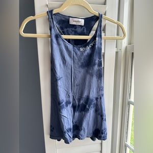 Tie dye twist back soul cycle tank